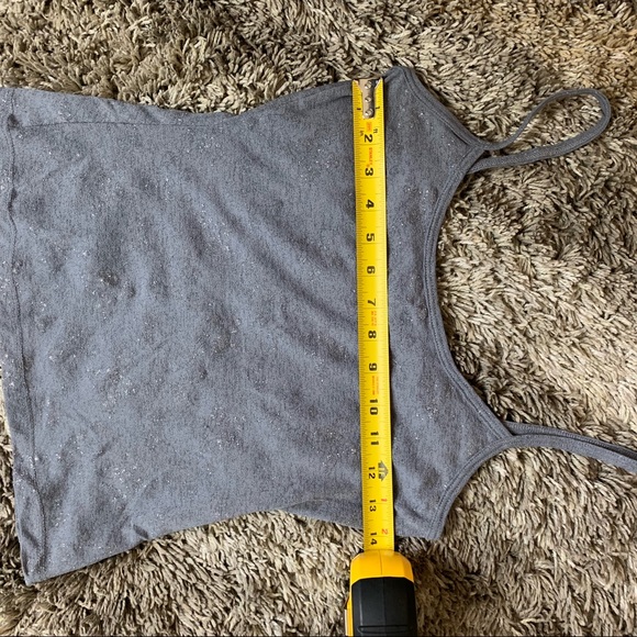 Express World Brand: 90’s Crop Cami Top Silver - Picture 6 of 6